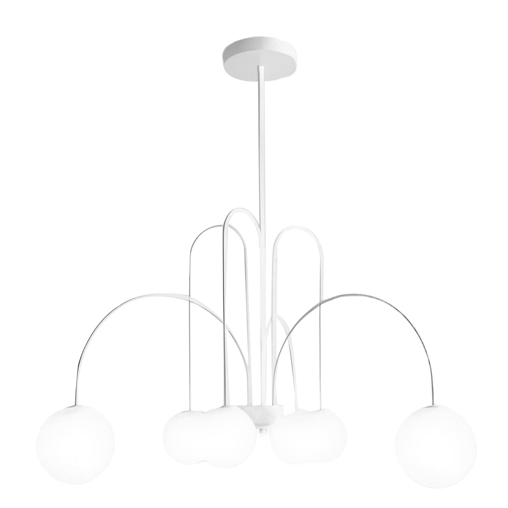 6/8 Lights Iron Glass Creative Nordic Chandelier Ceiling Light Fixture