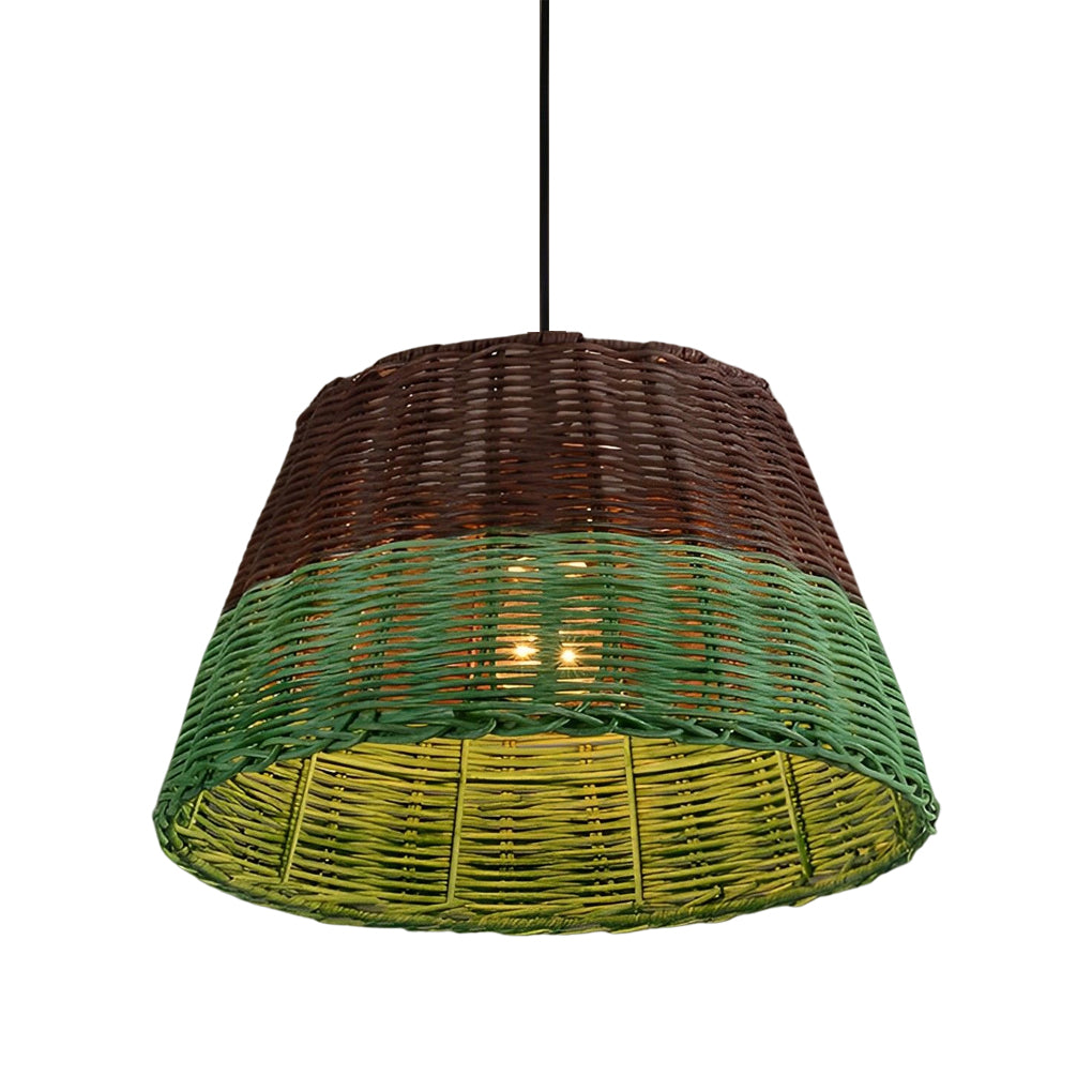 Retro Rattan Industrial Style Chandelier Pendant Light Hanging Lamp