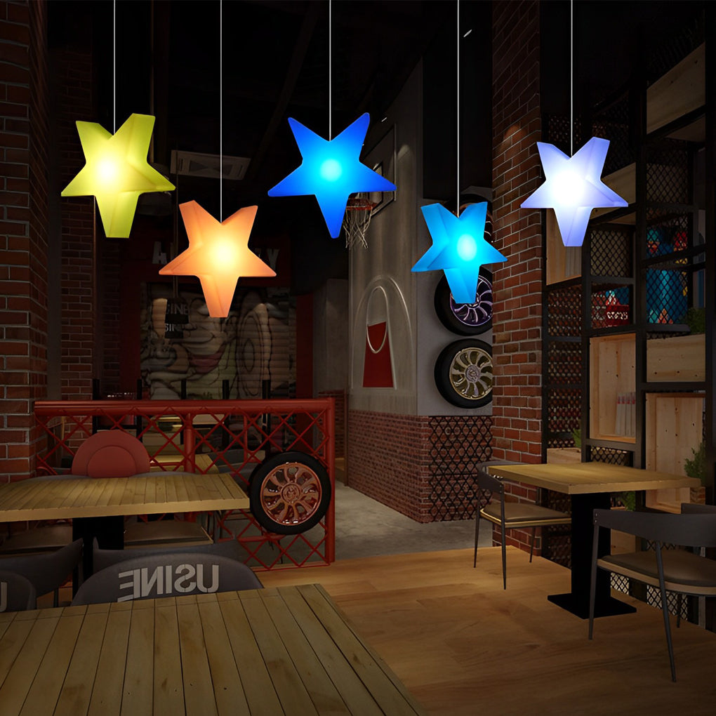 Colorful LED Stars USB Rechargeable 12V Modern Christmas Ornament Lights