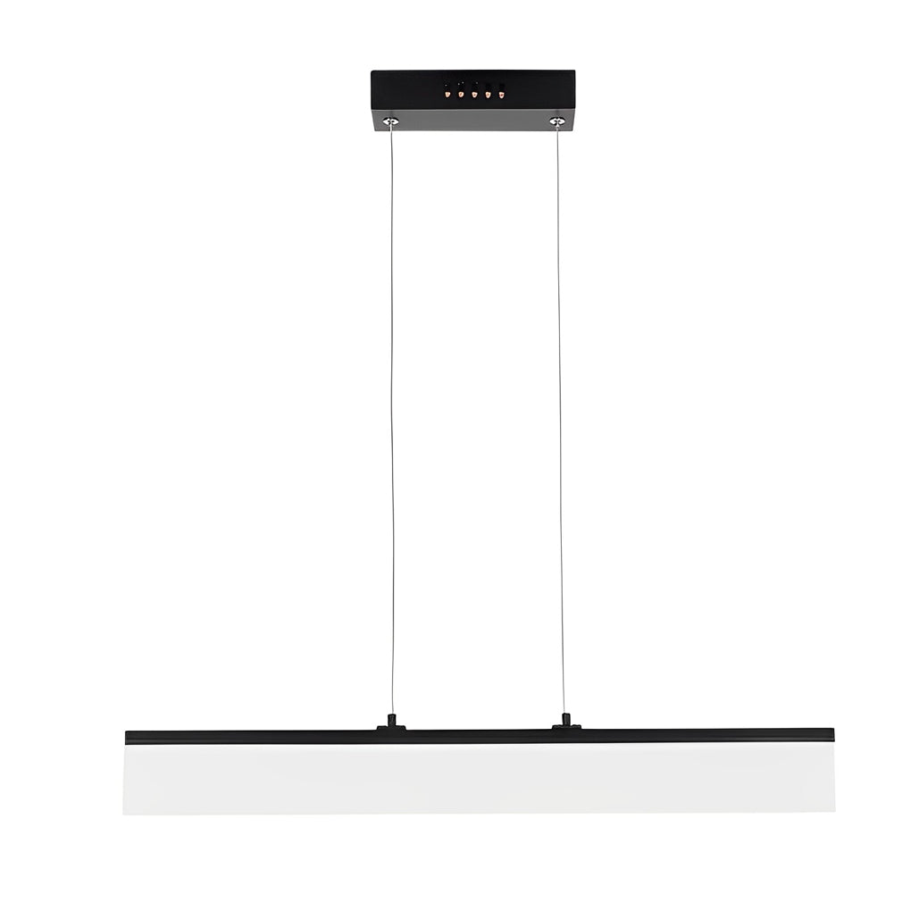 Minimalist Linear Strip Stepless Dimming LED Black Modern Chandelier