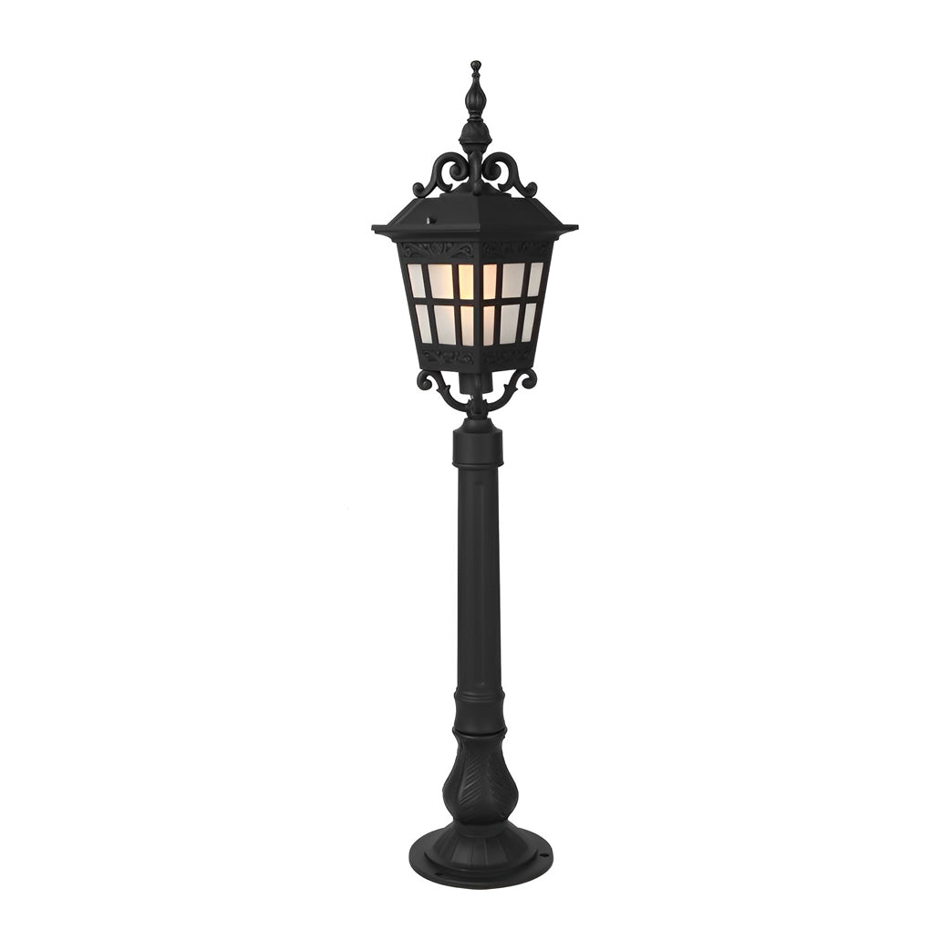 Outdoor European Style Aluminum Glass Post Lamp