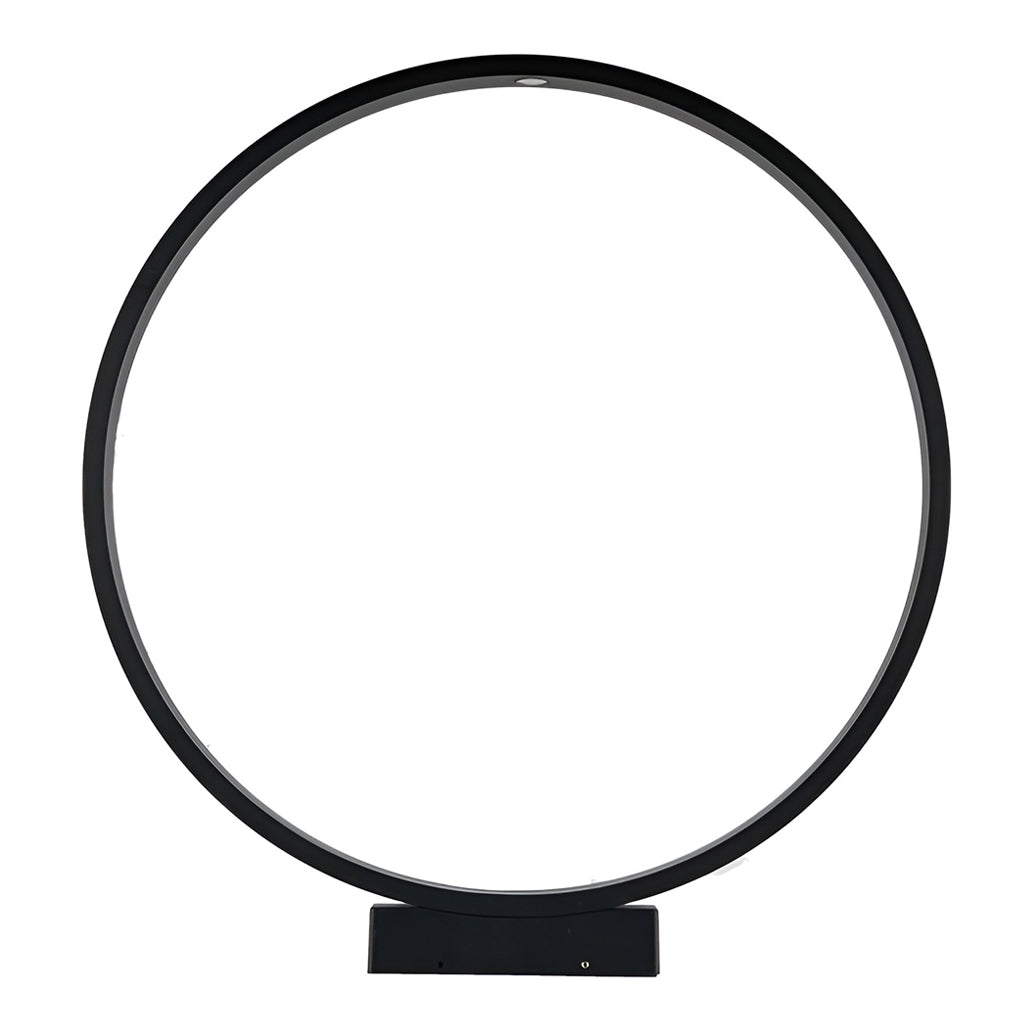 Elegant Circular COB Pathway Light Modern Black Ring Design