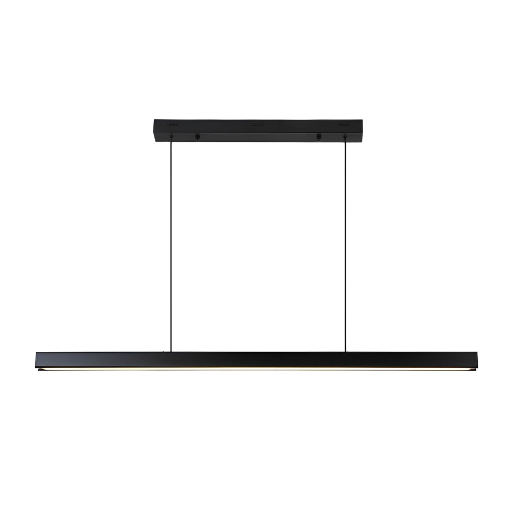 Minimalist Strip Stepless Dimming LED Black Modern Chandelier Pendant Lights