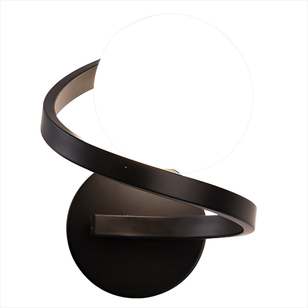 Electroplated Creative Curved Metal LED Modern Wall Sconce Lighting