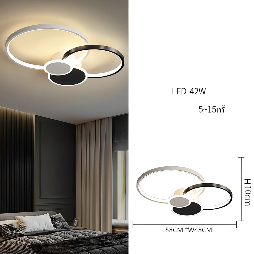 Multiple Circles LED Flush Mount Ceiling Light Acrylic Silica Gel Cluster Light