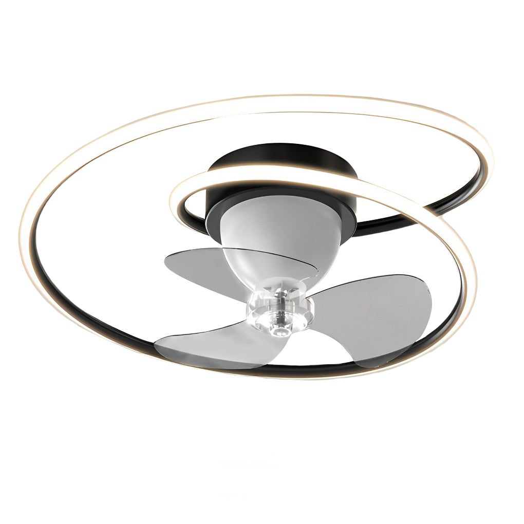 Fan Revolving Light Smart 360° Rotating LED Stepless Dimming Timing Modern Ceiling Fans ...