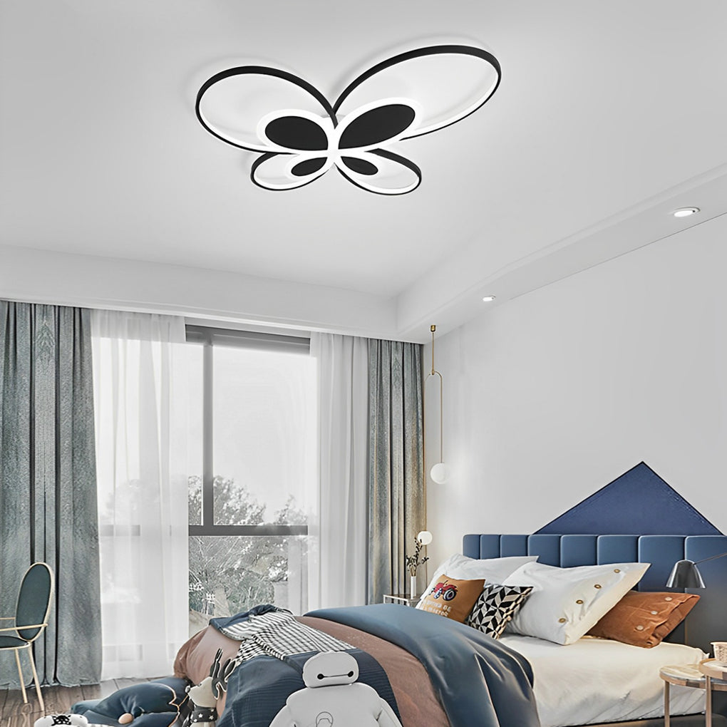 Cluster Dimmable Butterfly LED Flush Mount Ceiling Light for Baby Kids