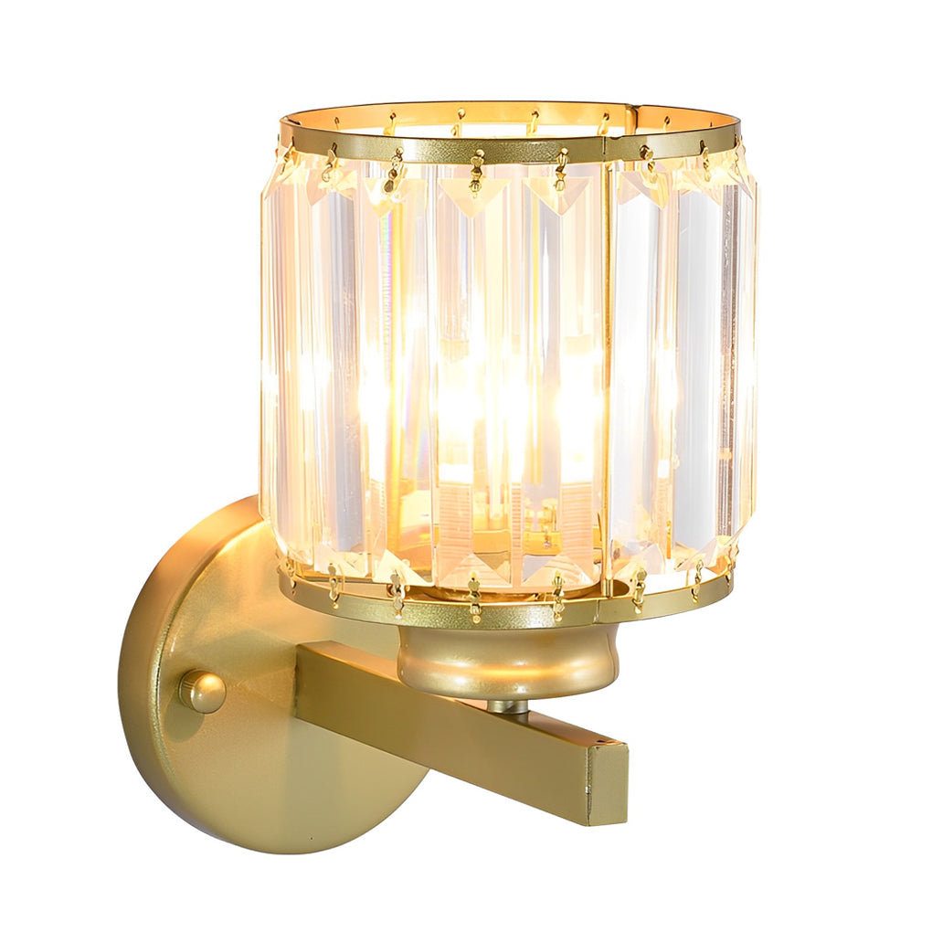 Creative Round Crystal Glass Postmodern Wall Lamp Plug in Wall Sconce Lighting