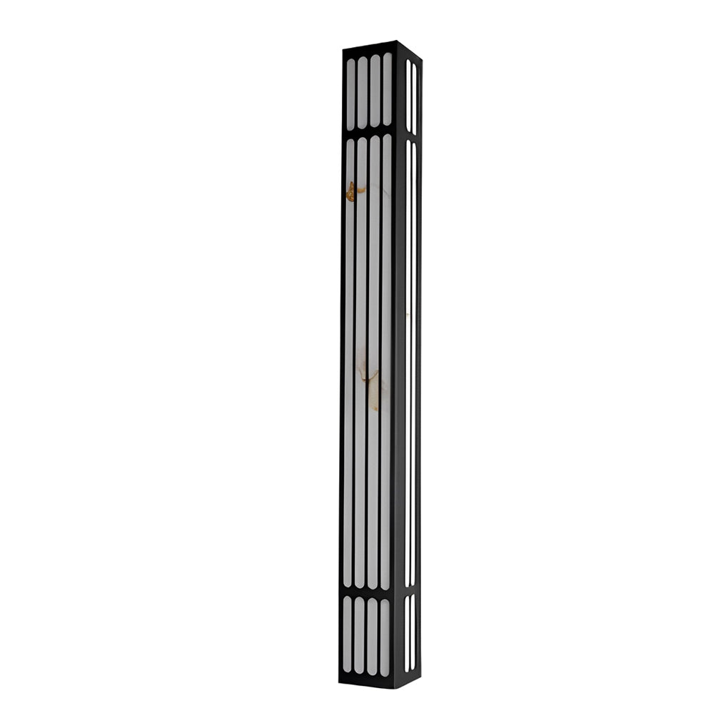 Long Rectangular Waterproof LED Black Modern Outdoor Wall Lamp