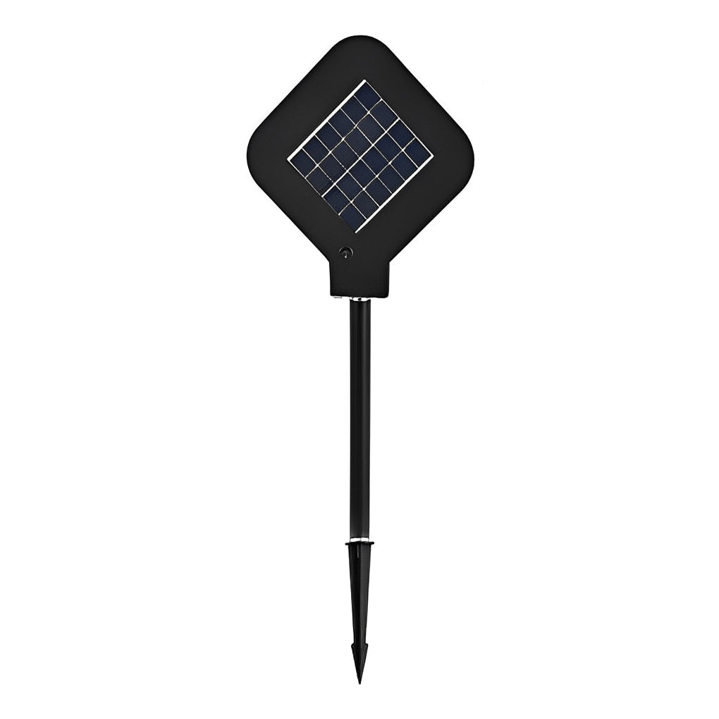 Modern Circular Black Solar LED Lawn Light