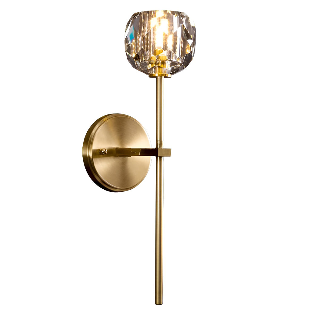 Ball-shaped LED Crystal Gold Postmodern Plug in Sconce Lighting Wall Lamp