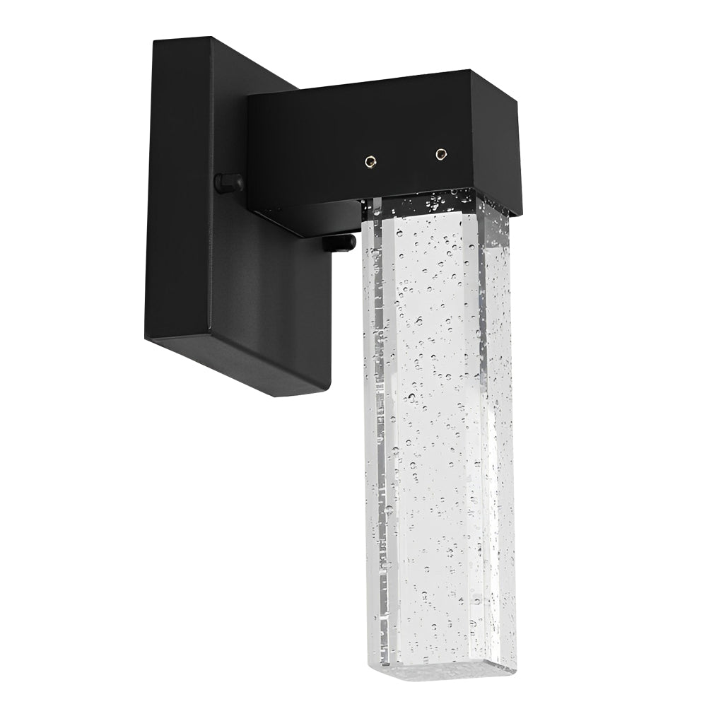Waterproof LED 10W Crystal Black Modern Outdoor Wall Lamp Exterior Lights