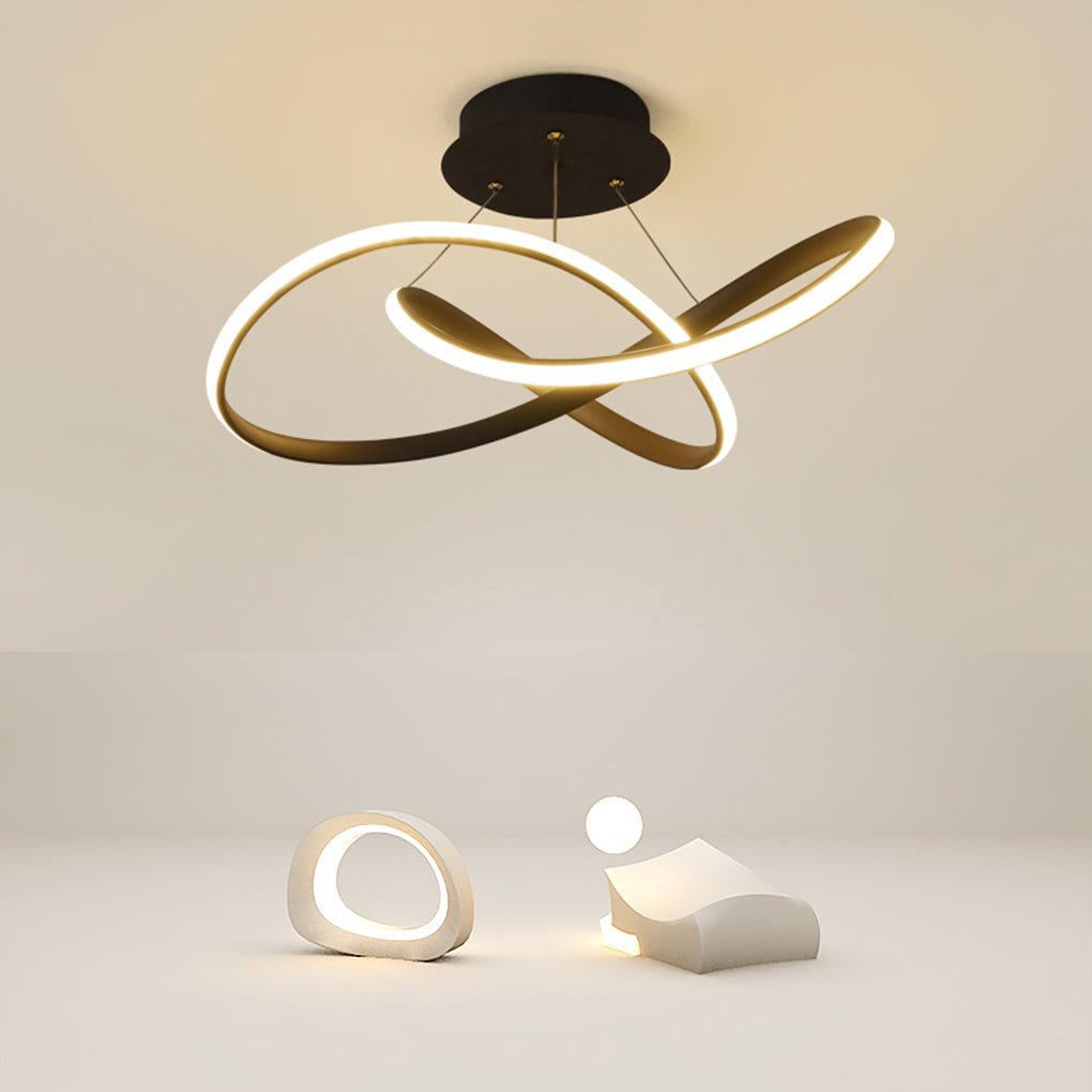 20'' LED Ribbon Modern Flush Mount Ceiling Lights for Living Room - Dazuma