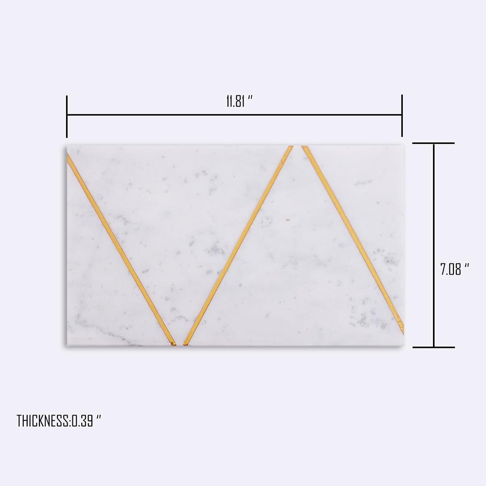 Marble White Rectangular Serving Platter Sandwich Platter Pastry Board