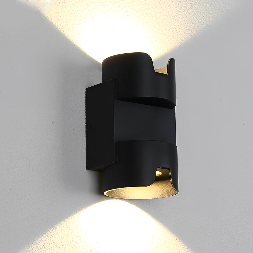 Waterproof Up and Down Light LED Black Modern Wall Washer Light Wall Lamp