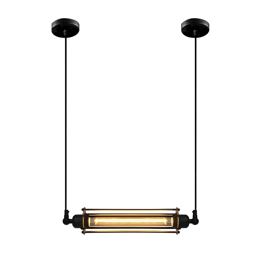 Retro Iron Energy-saving LED Black Industrial Style Pendant Light Fixture