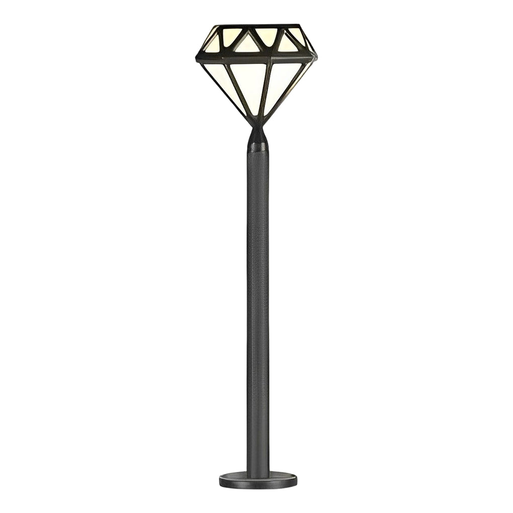 Geometric Waterproof LED Intelligent Stable Black Modern Lawn Lamp