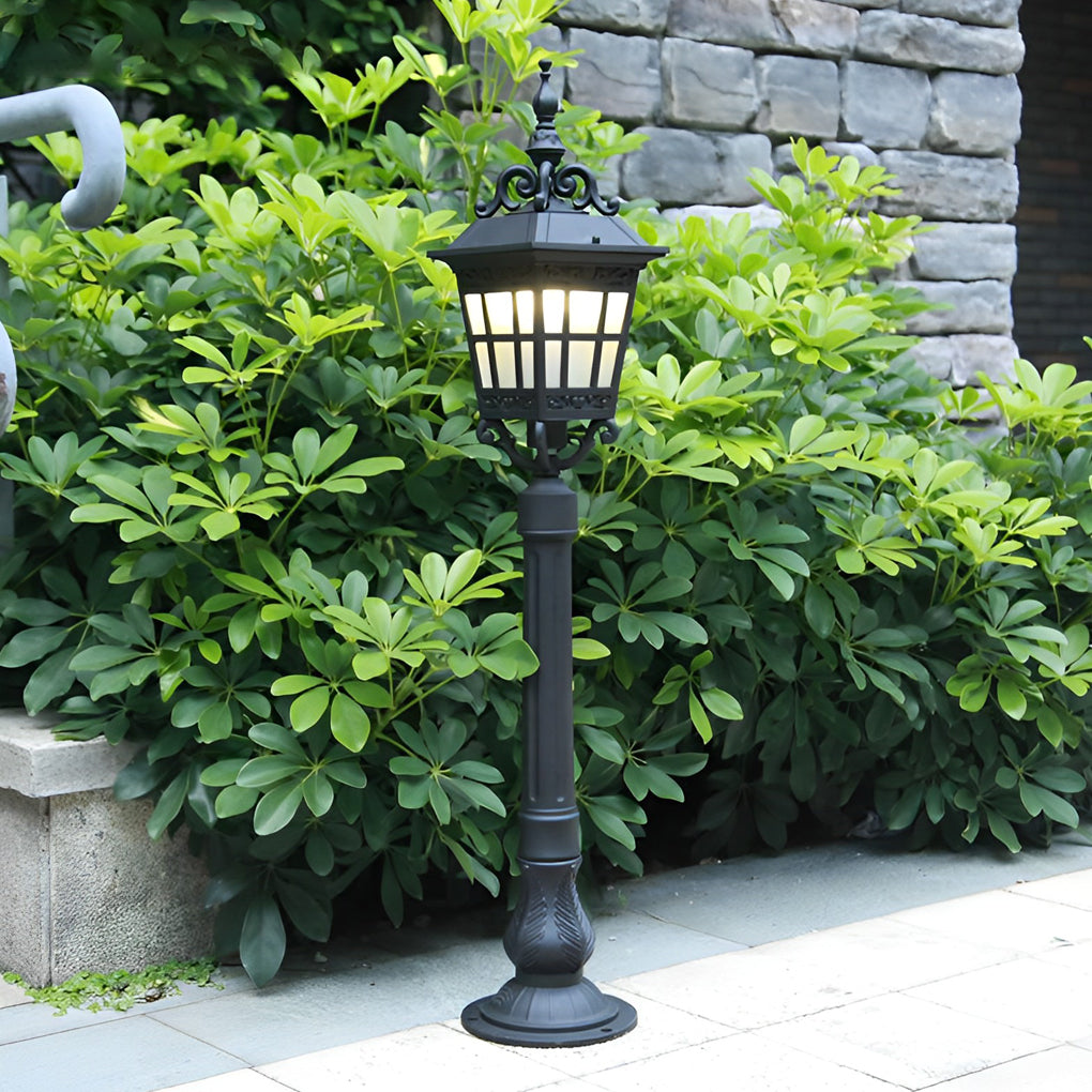 Outdoor European Style Aluminum Glass Post Lamp