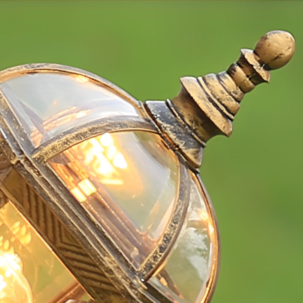 Vintage Golden LED Outdoor Pathway Light Luxury European-style Lawn Lamp