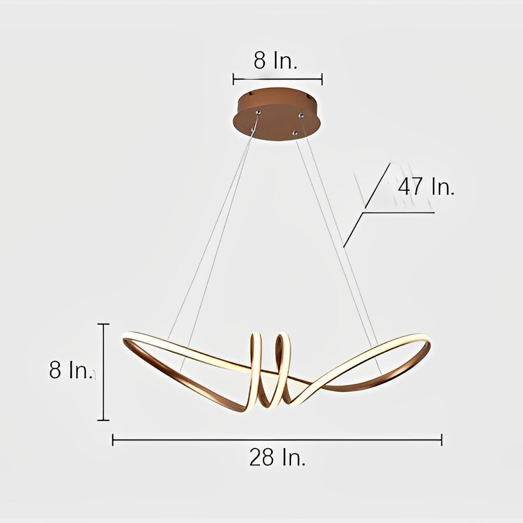 Circles Waves Unique Mid Century Chandeliers Acrylic Ceiling Light