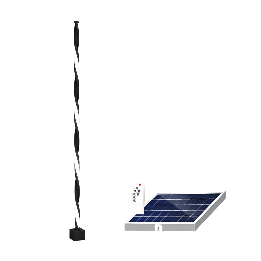 Unique Minimalist LED Waterproof Black Solar Powered Lawn Lights Path Lamp
