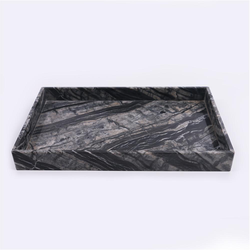 Marble Cookie Tray Veggie Cheese and Cracker Tray Black Rectangle