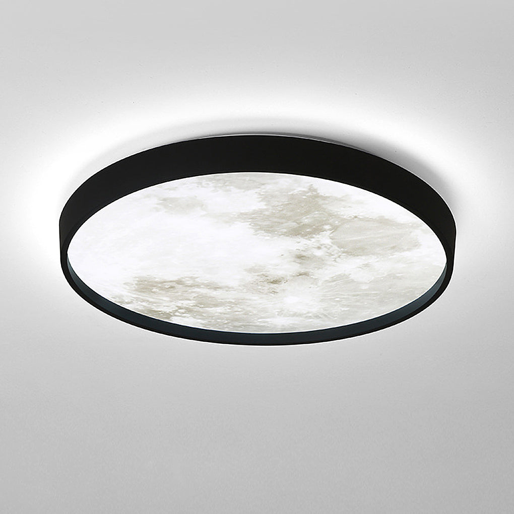 Creative Moon 3 Step Dimming LED Modern Ceiling Light Flush Mount Lighting