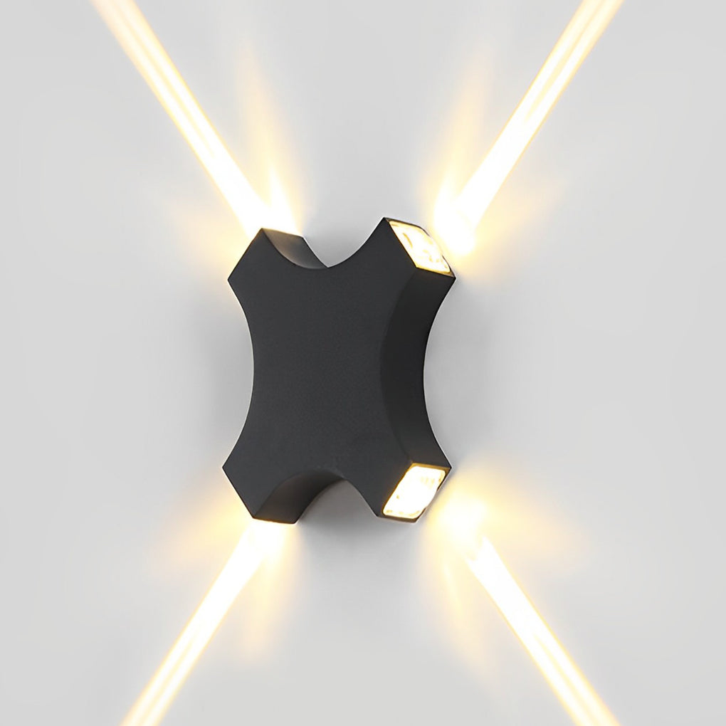 Creative Starlight Decorative LED Waterproof Black Modern Wall Lamp