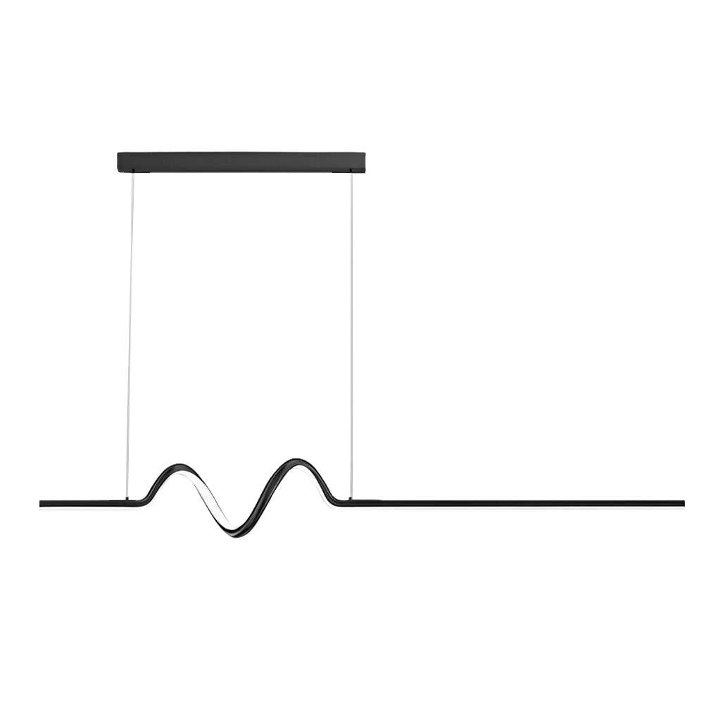 Creative Minimalist Wavy Stepless Dimming Nordic Chandeliers with LED Strip