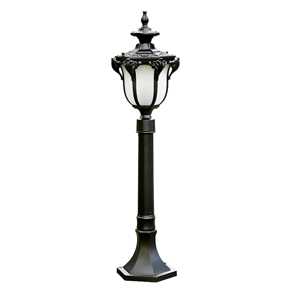 Traditional European-Style LED Outdoor Pathway Lamp Post - Durable & Waterproof