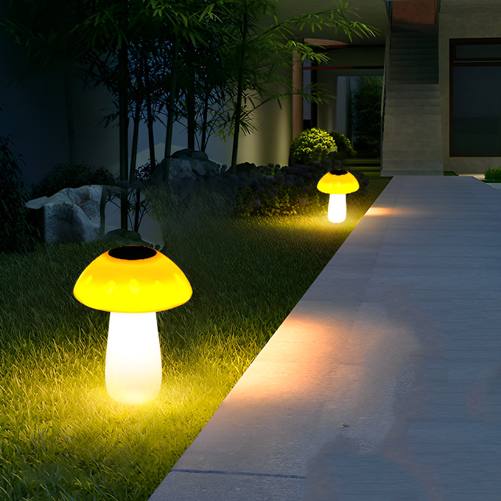 Mushroom Solar LED Lawn Light Smart, Waterproof for Outdoor Gardens and Parks