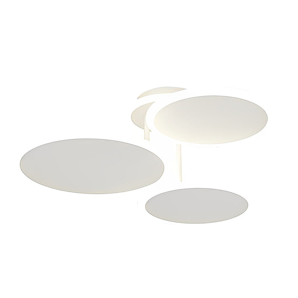 2/3/6 Round Three Step Dimming LED Matte White Nordic Ceiling Lights Fixture