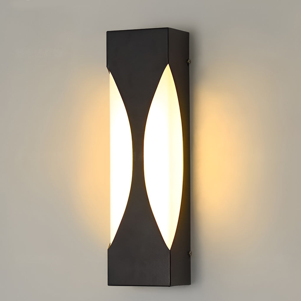 [Open-Box] Creative Rectangular Waterproof LED Black Modern Outdoor Wall Sconce Lighting