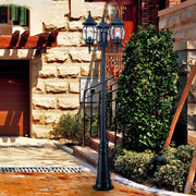 Waterproof 3 Lights Black European Style Garden Lamp Post Lights - Dazuma