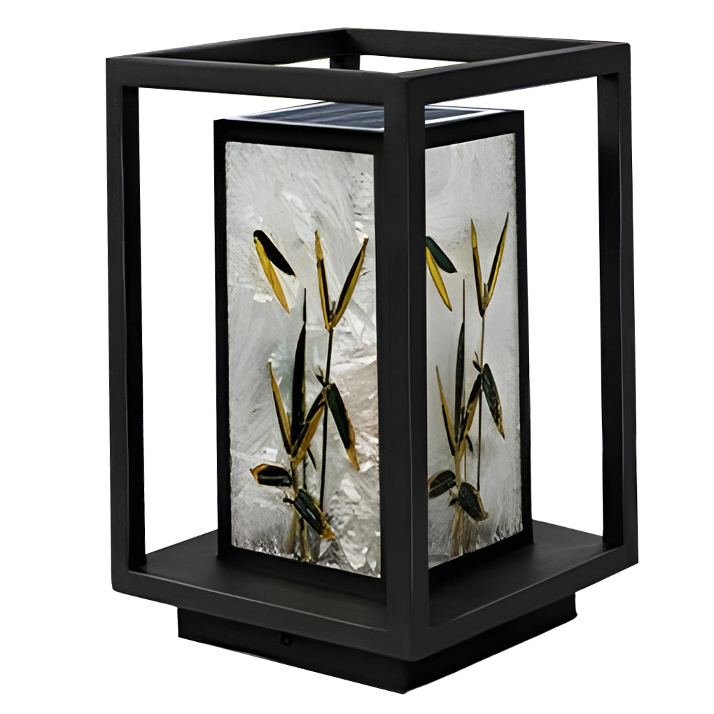 Artistic Solar LED Pathway Lights with Landscape Pattern