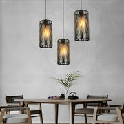 Cylindrical Creative Hollow Iron Black Industrial Style Pendant Lights - Dazuma