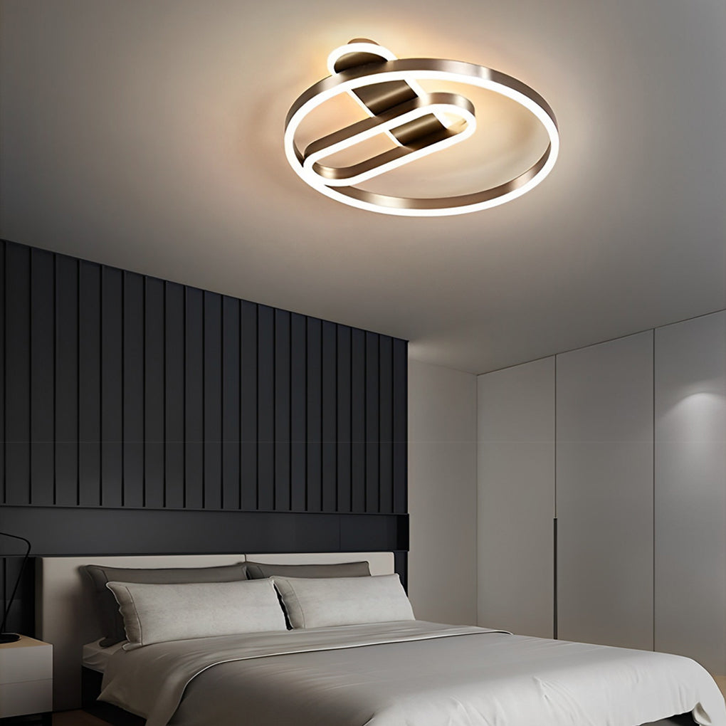 Geometric Circle LED Modern Flush Mount Lighting Ceiling Lights Hanging Light