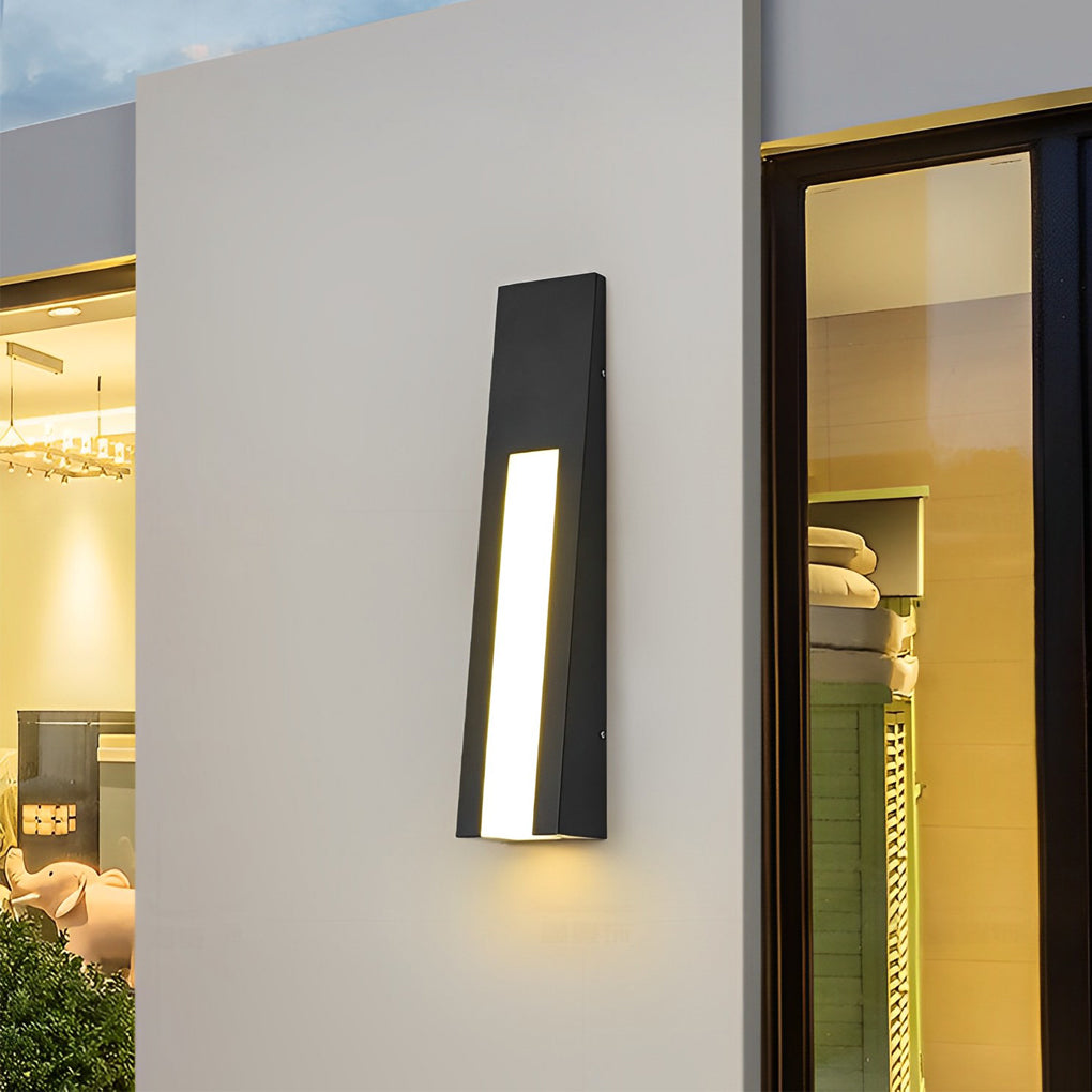 Minimalist LED Waterproof Black Modern Outdoor Wall Lamp Exterior Lights - Dazuma