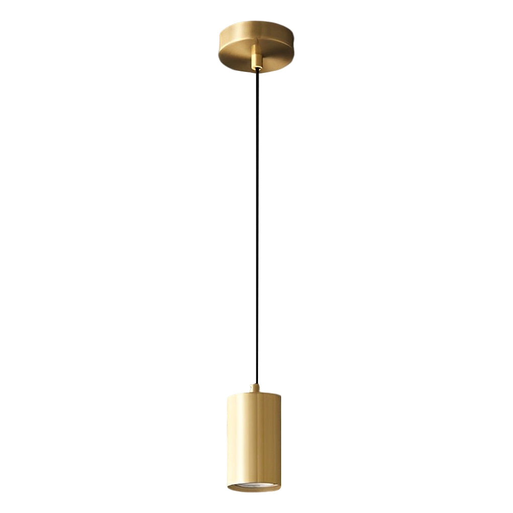 Cylindrical Minimalist Copper Electroplated Nordic Chandelier Spotlight