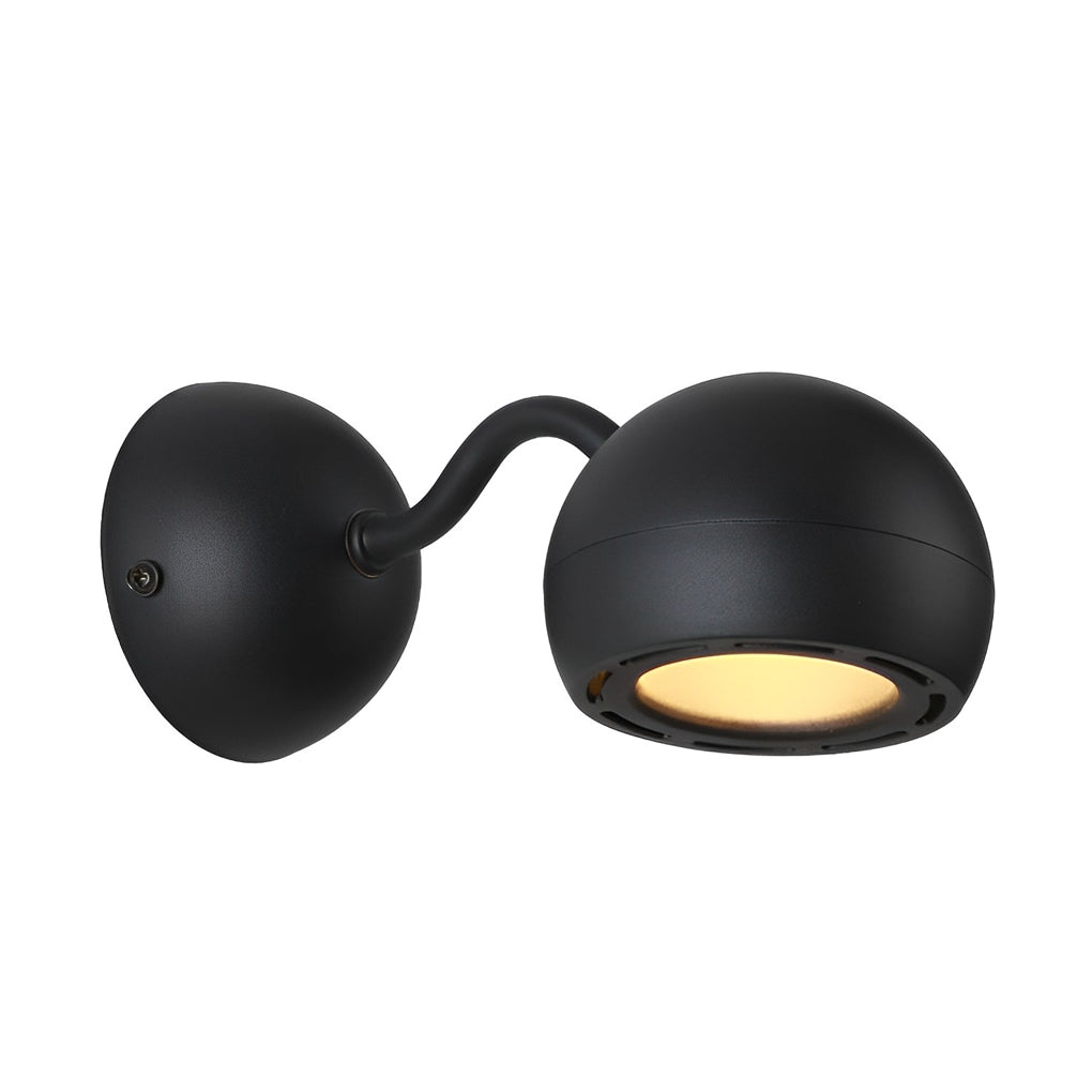 Round Adjustable Iron LED Minimalist Modern Bedside Reading Wall Lamp
