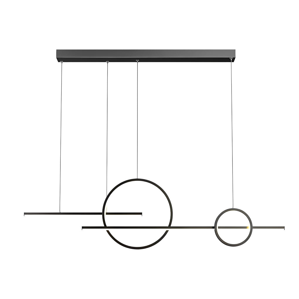 [Open-Box]Circles Three Step Dimming Stepless Dimmable Chandeliers with LED Strip