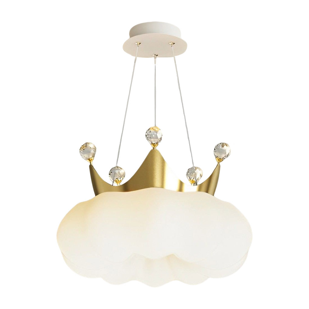 Clouds Crystal Crowns LED Three Step Dimming Ins Modern Chandelier Light