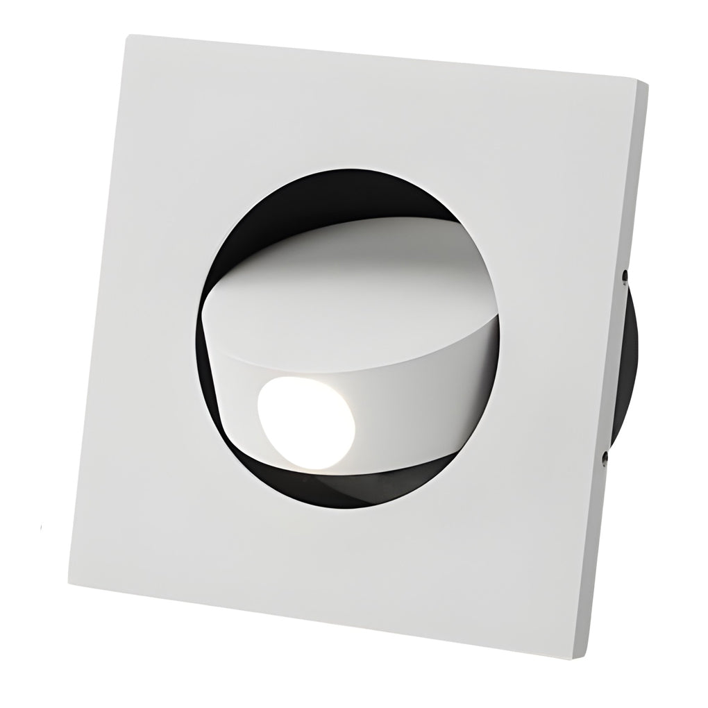 Round Square Adjustable 3W LED Recessed Nordic Wall Lamp Sconce Lighting