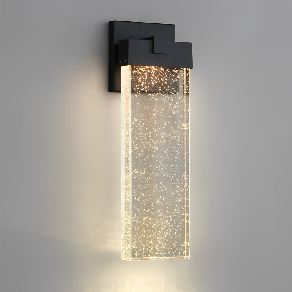 Rectangular Bubble Crystal Waterproof LED Modern Outdoor Wall Lamp