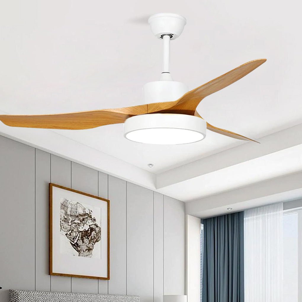 3-Blade Rustic Ceiling Fans with LED Light - Dazuma
