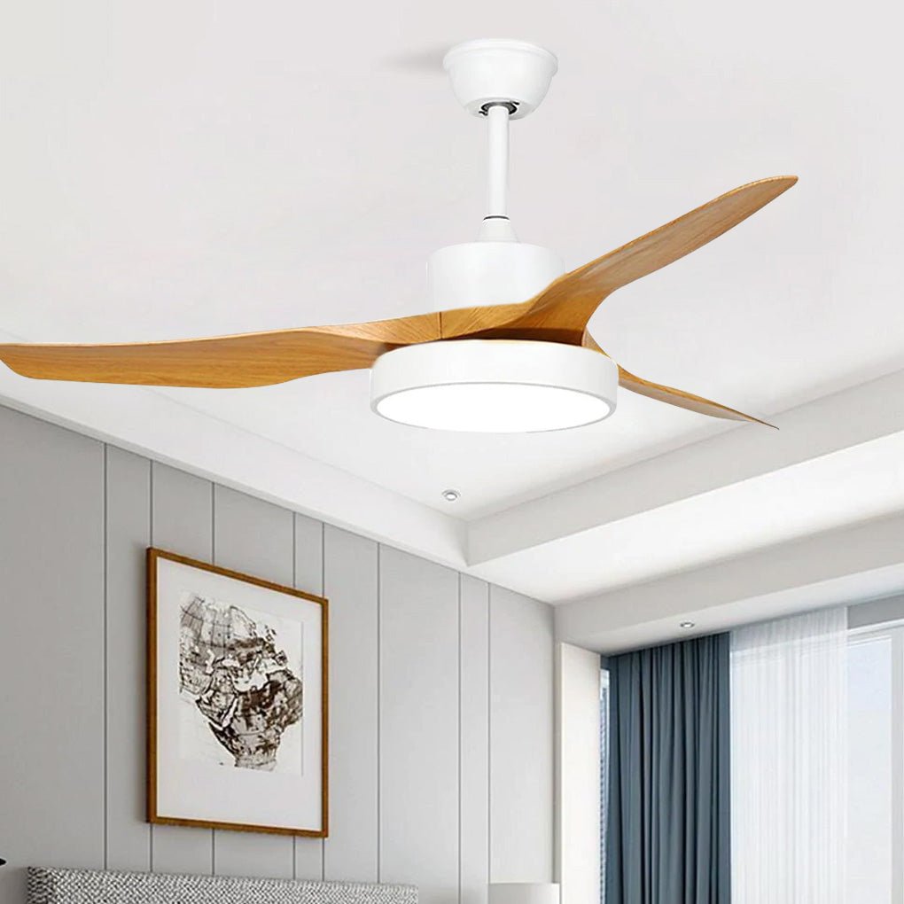 3 - Blade Rustic Ceiling Fans with LED Light