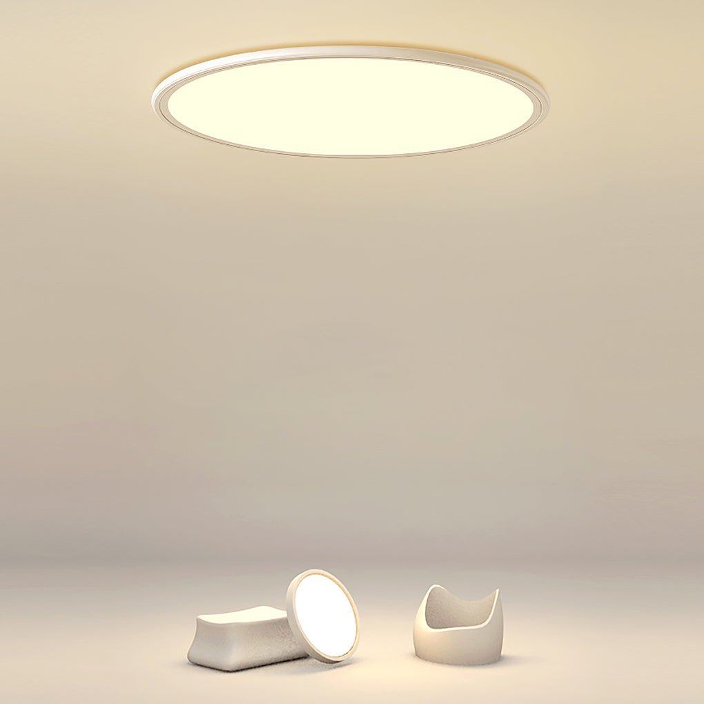 30'' Round LED Ultrathin Flush Mount Modern Lighting with Remote Control - Dazuma