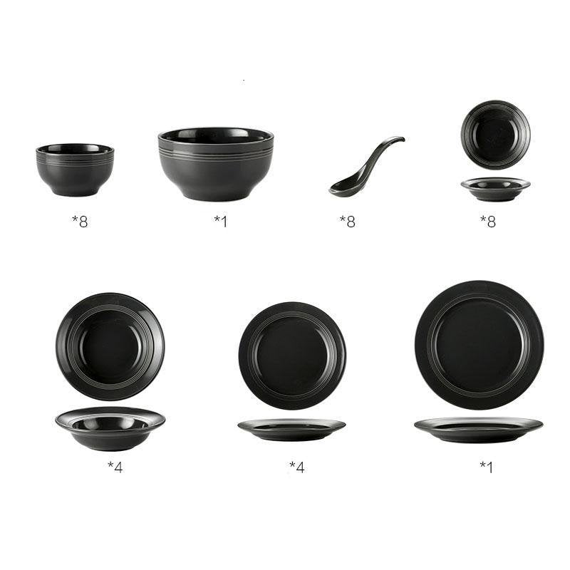 Farmhouse Ceramic Dinnerware Bowls Plates Set