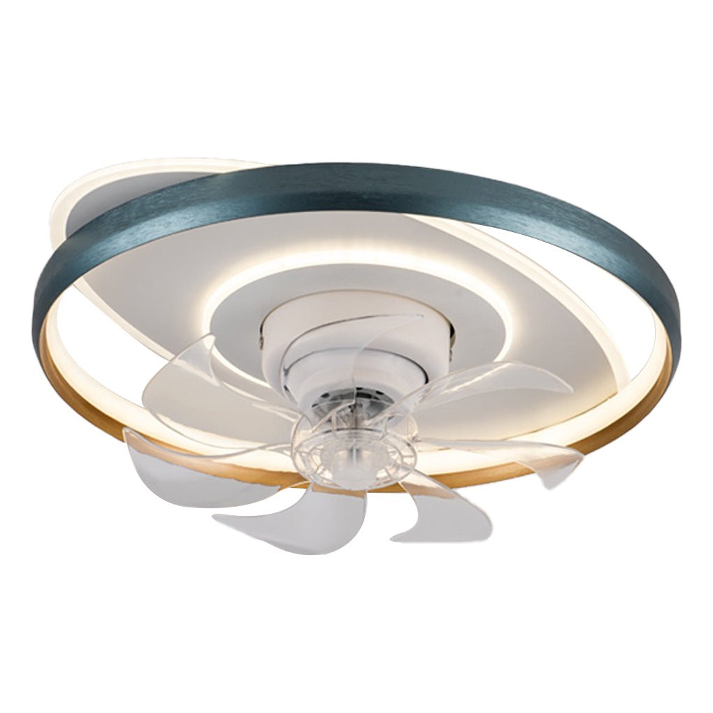 360° Rotatable LED Three - color Light Stepless Dimming Ceiling Fan Lamp with Remote Control