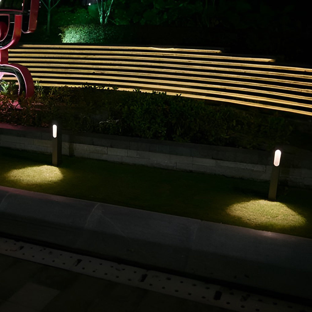 Modern 7W COB LED Pathway Light Black Rectangular Aluminum Outdoor Lawn Light